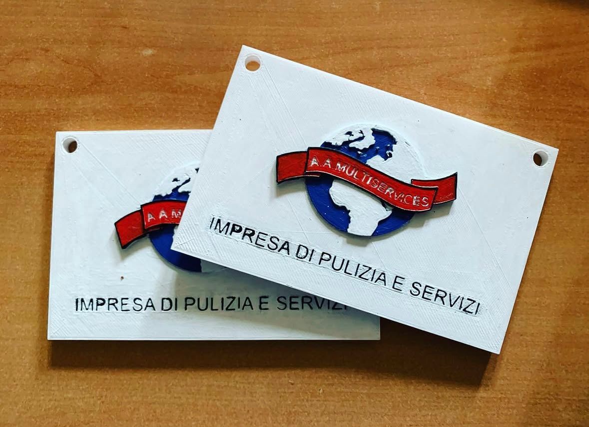 Targhe con il logo A.A.Multiservices